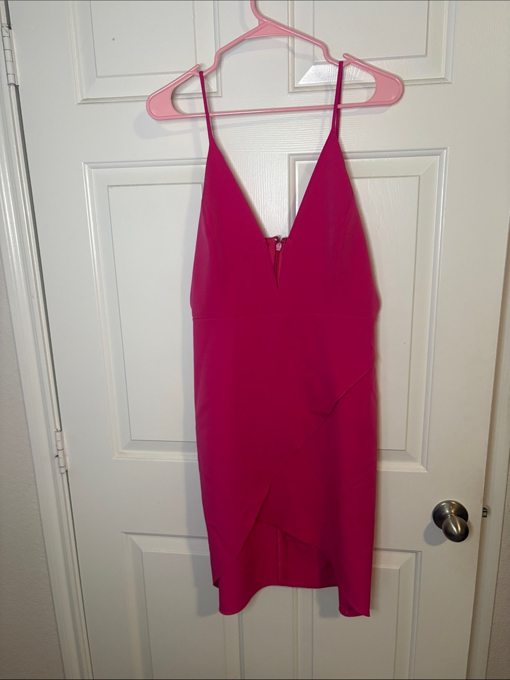Classic Spaghetti-Strap Pink Dress